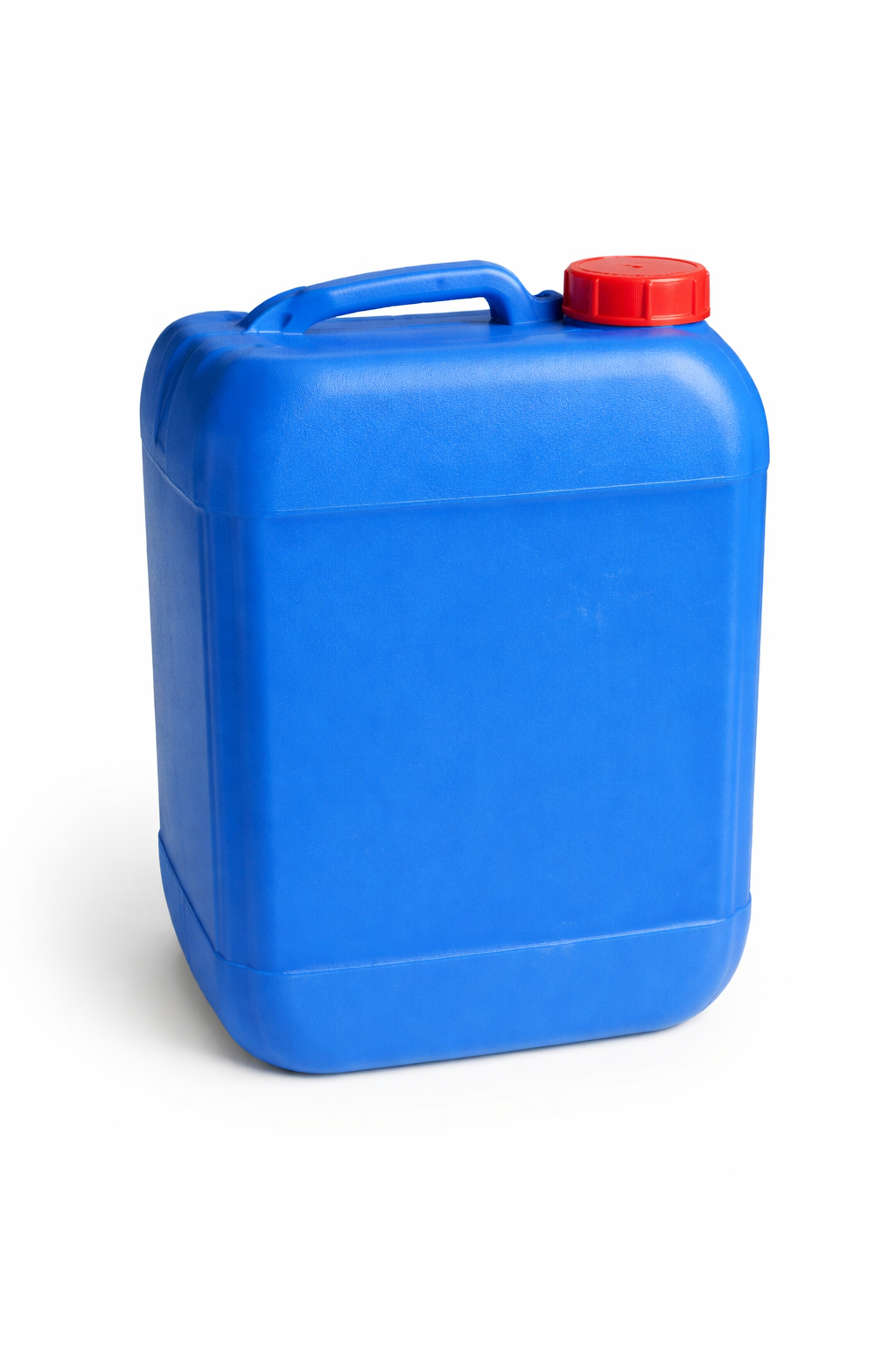Blue Plastic Jerry Can with Screw Cap and Handle